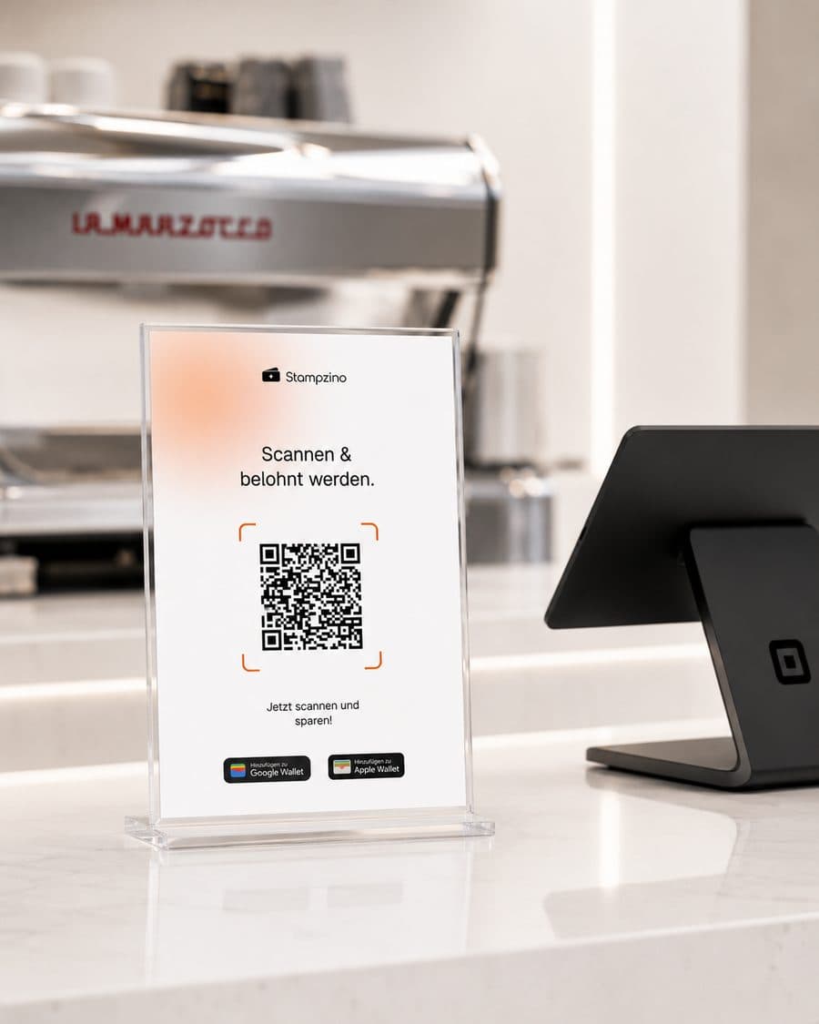 QR-Code im Geschäft platzieren
